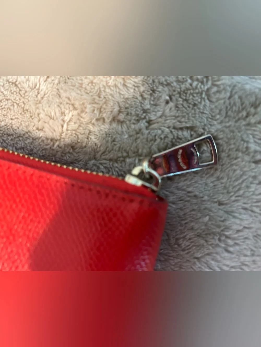 COACH Two-Tone Red & Pink Leather Continental Wallet